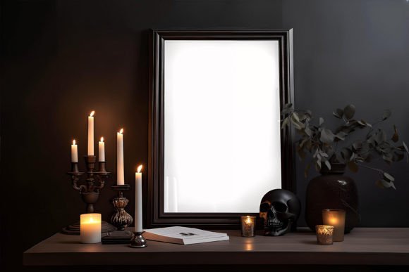 Download Dark Gothic Vertical Frame PSD Mockup - Frame psd mockup Collection