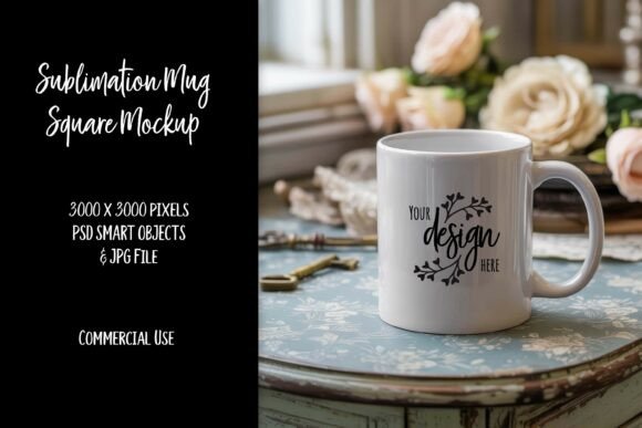 Download Shabby Chic Sublimation Mug Mockup PSD - Premium Bundle
