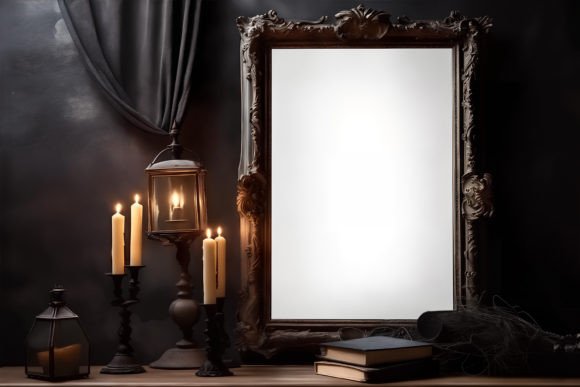 Download Dark Gothic Vertical Frame PSD Mockup - Frame psd mockup Collection